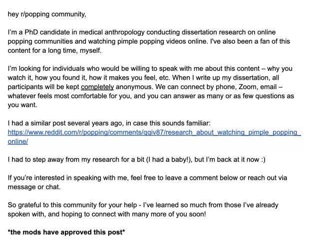 pimple popping research by Careful-Wave-5298