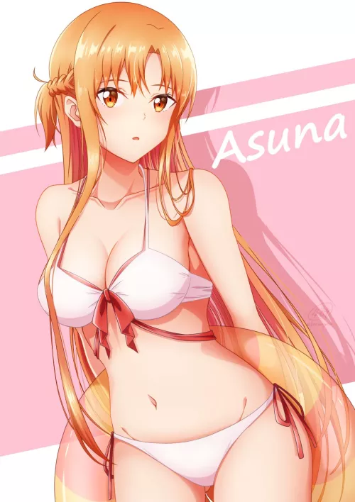 Sexy Asuna Yuuki Wearing Her Bikini [Sword Art Online] by Csxc