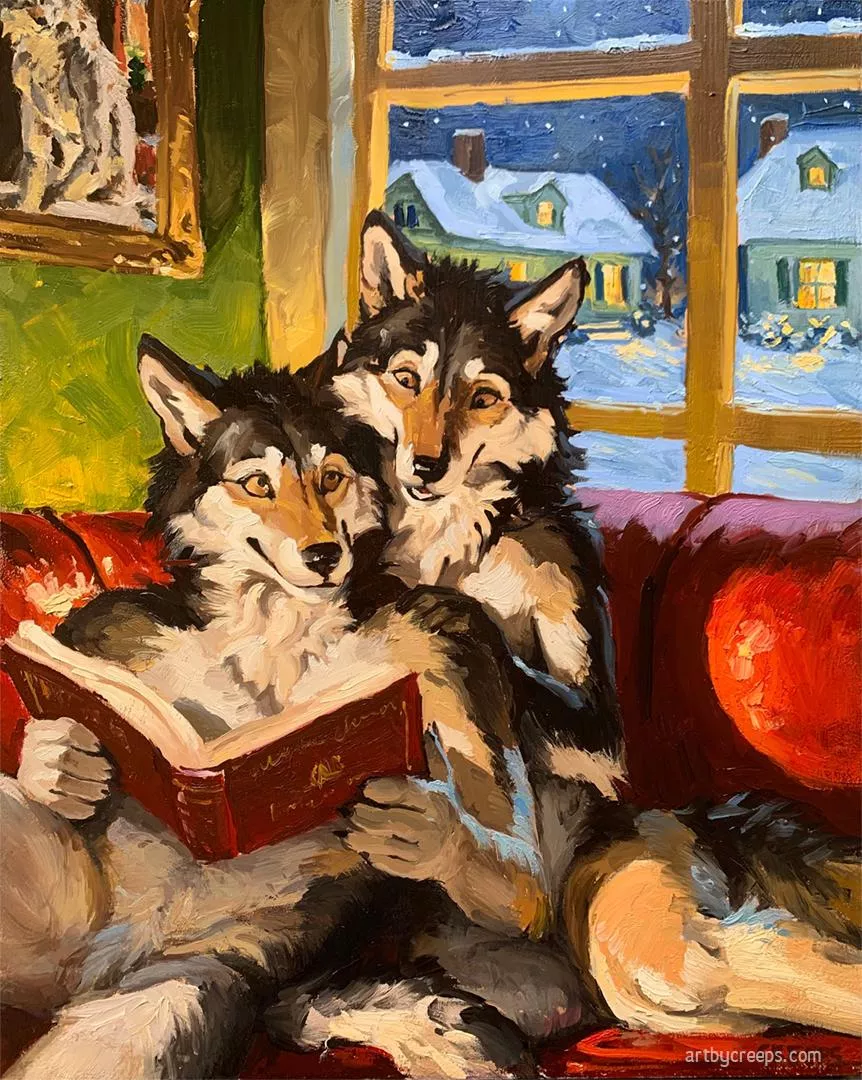 Snowed In, an oil painting by me! posted by 0-disgustipated