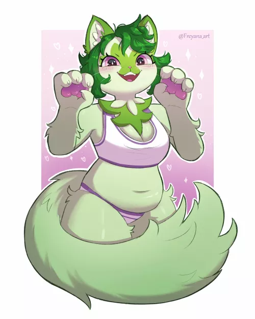 Get ready to be pounced! >:3 (art by me) by freyana_art