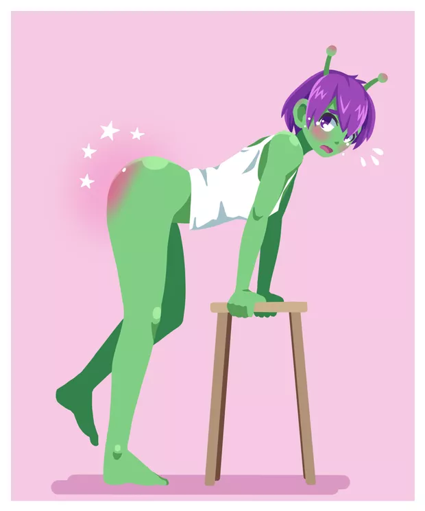 Punishing a naughty alien posted by Darkness7569