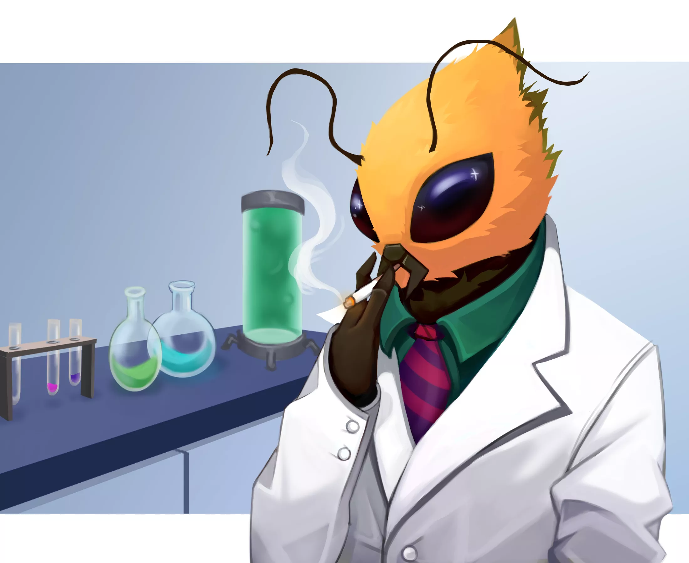 The bee scientist! What did you think of this Commission I made? is it good enough? posted by Kazuyoshiii_