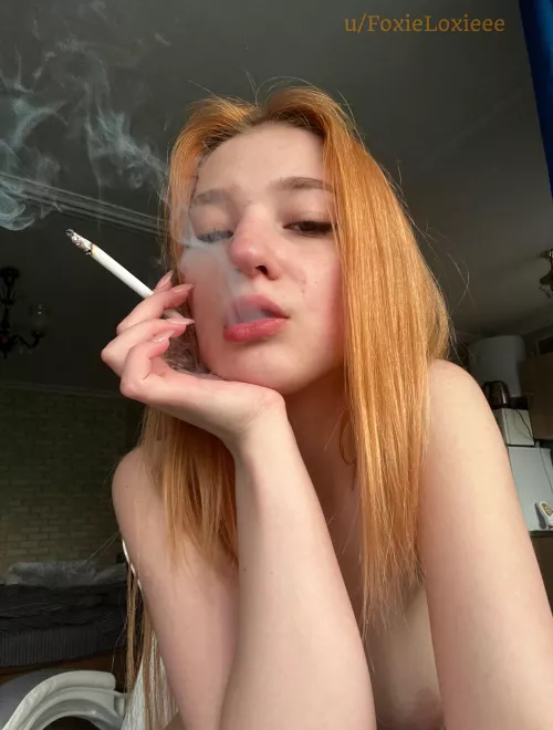 What could be better than a smoking ginger? Only nudesmoking ginger by FoxieLoxieee