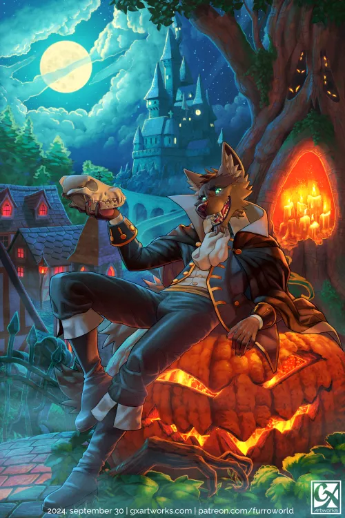 YCH Halloween comission. Claim your slot via PM or in the comments. Art by me.  by Lycantropunk