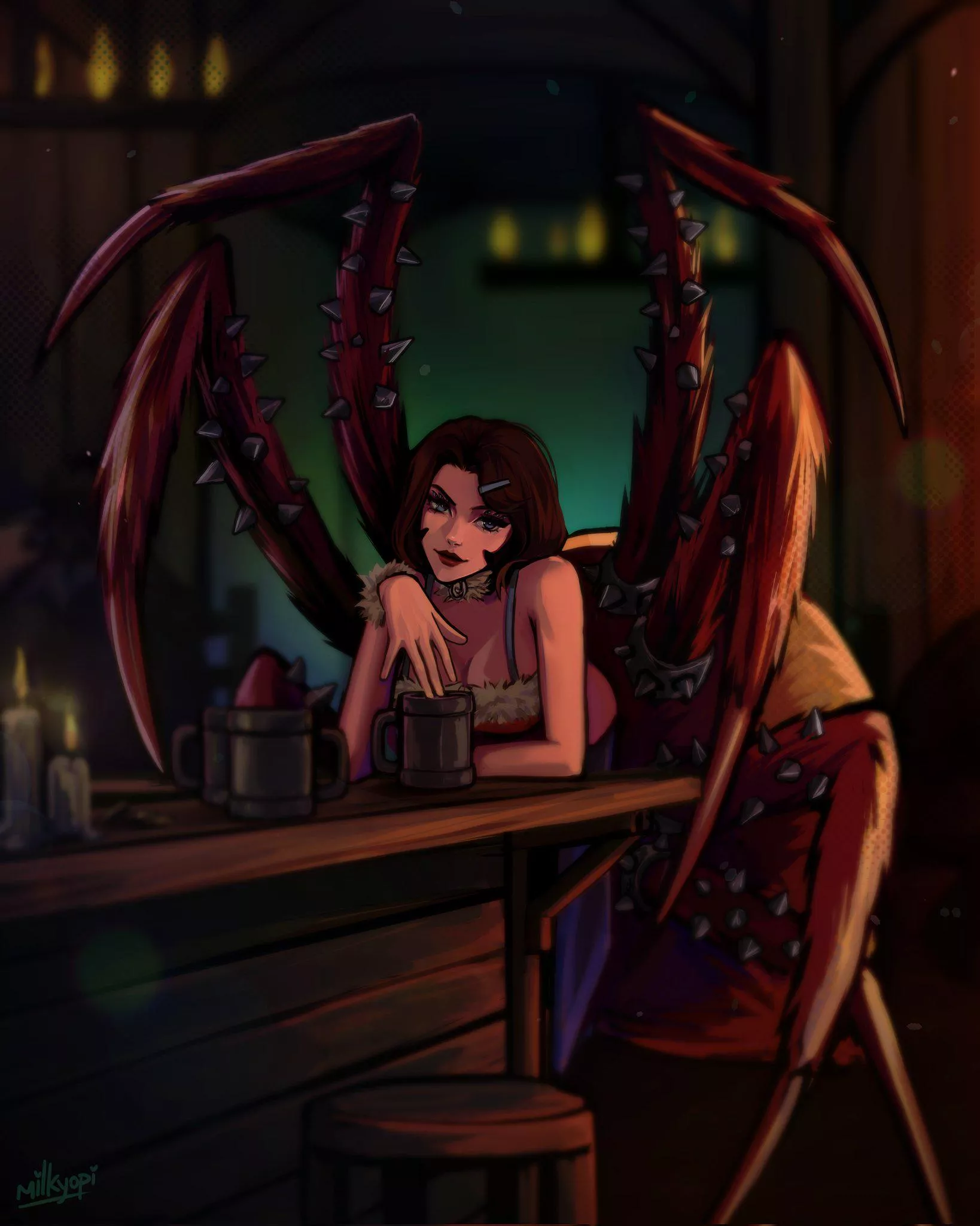 Your Bumble match is waiting for you at the bar. Her user profile left out a few details, however. (milkyopi) posted by Lusty_Commissar