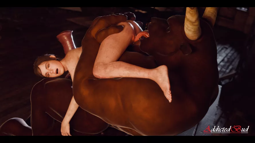 (AddictedBud) I'd have to imagine that strong slippery tongue feels amazing but how can she be ignoring that rod in front of her. by GazeboNights