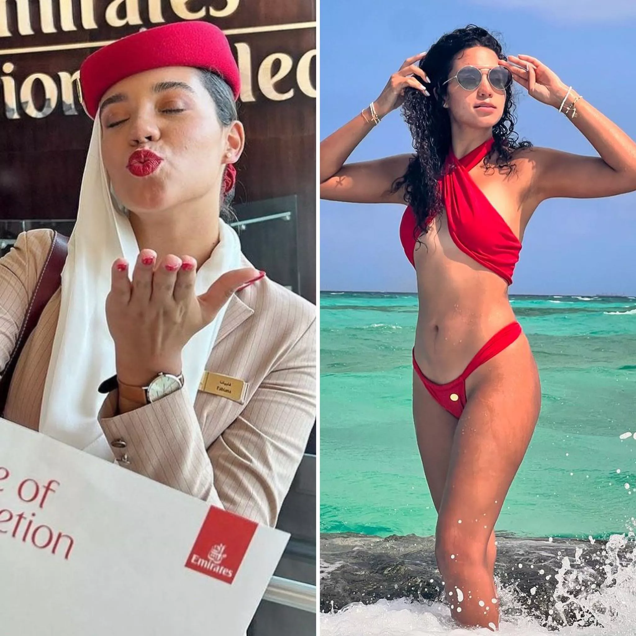 Emirates girl posted by TravelerFrequent7