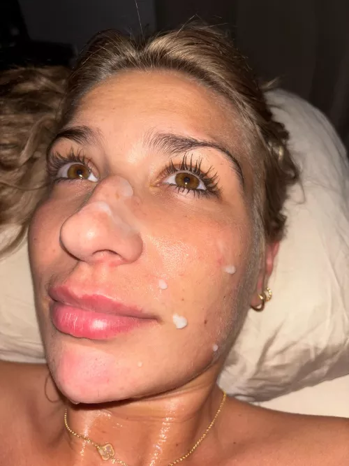 Finished him with my tits and he still managed to hit my face by BlondeBunnyyyy