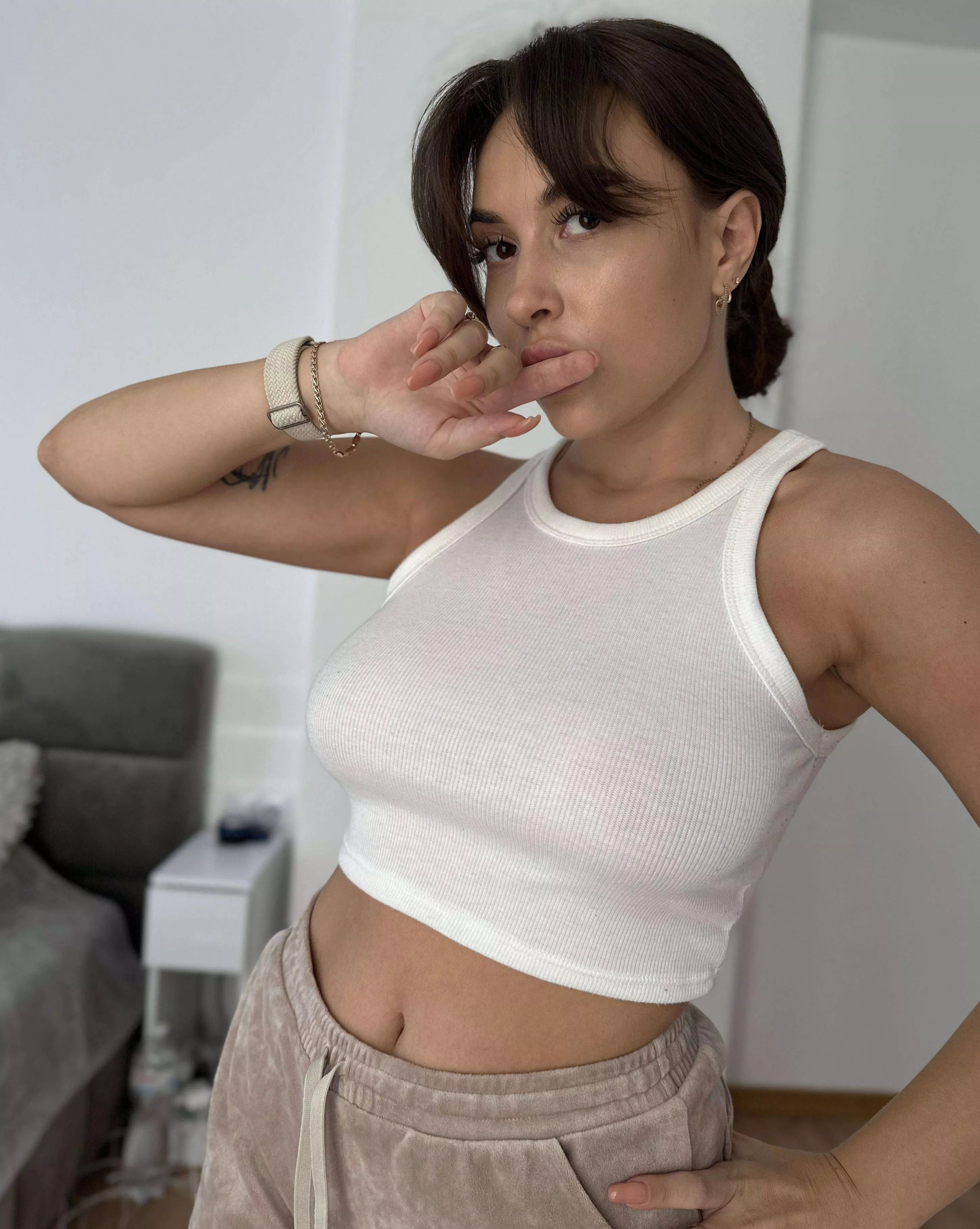 Great white top for sports activities posted by SweetApplee