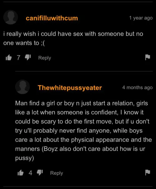 Thewhitepussyeater has some wisdom  by a_local_weeb