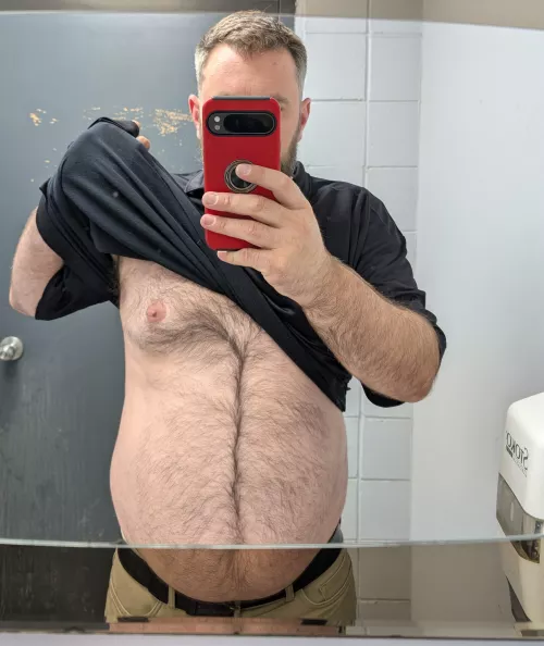 Gas station bathroom pic by hairychubbyman