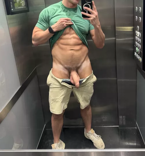 Going down?  by UncutGreekStud