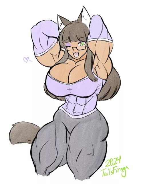 Neko Photoshoot [@TailsFiraga] by TheTMoneyMan