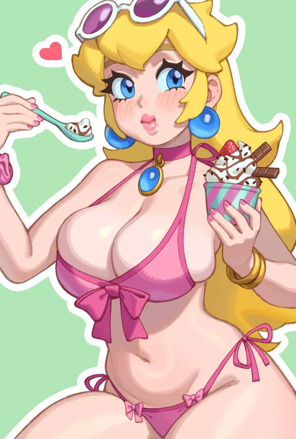 Peach in her summer clothes (Rizdraws) posted by a_burner_account_lol