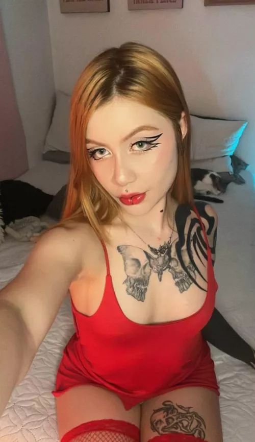 Red dress for a redhead by Charming_Aira921