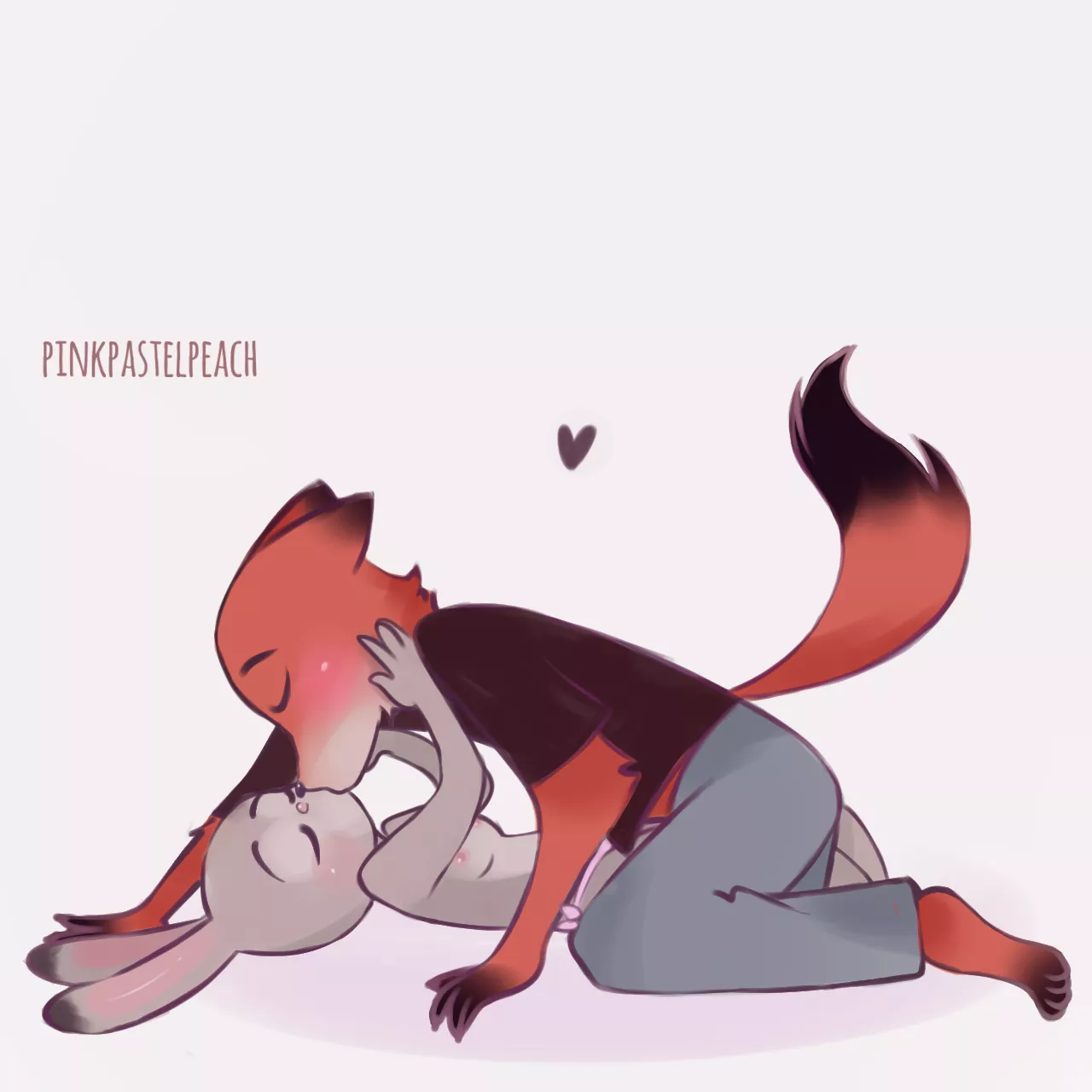 Wildehopps Kiss 🤤💞 art made by me. I have commissions open 🐾 (pinkpastelpeach) posted by pinkpastelpeach1