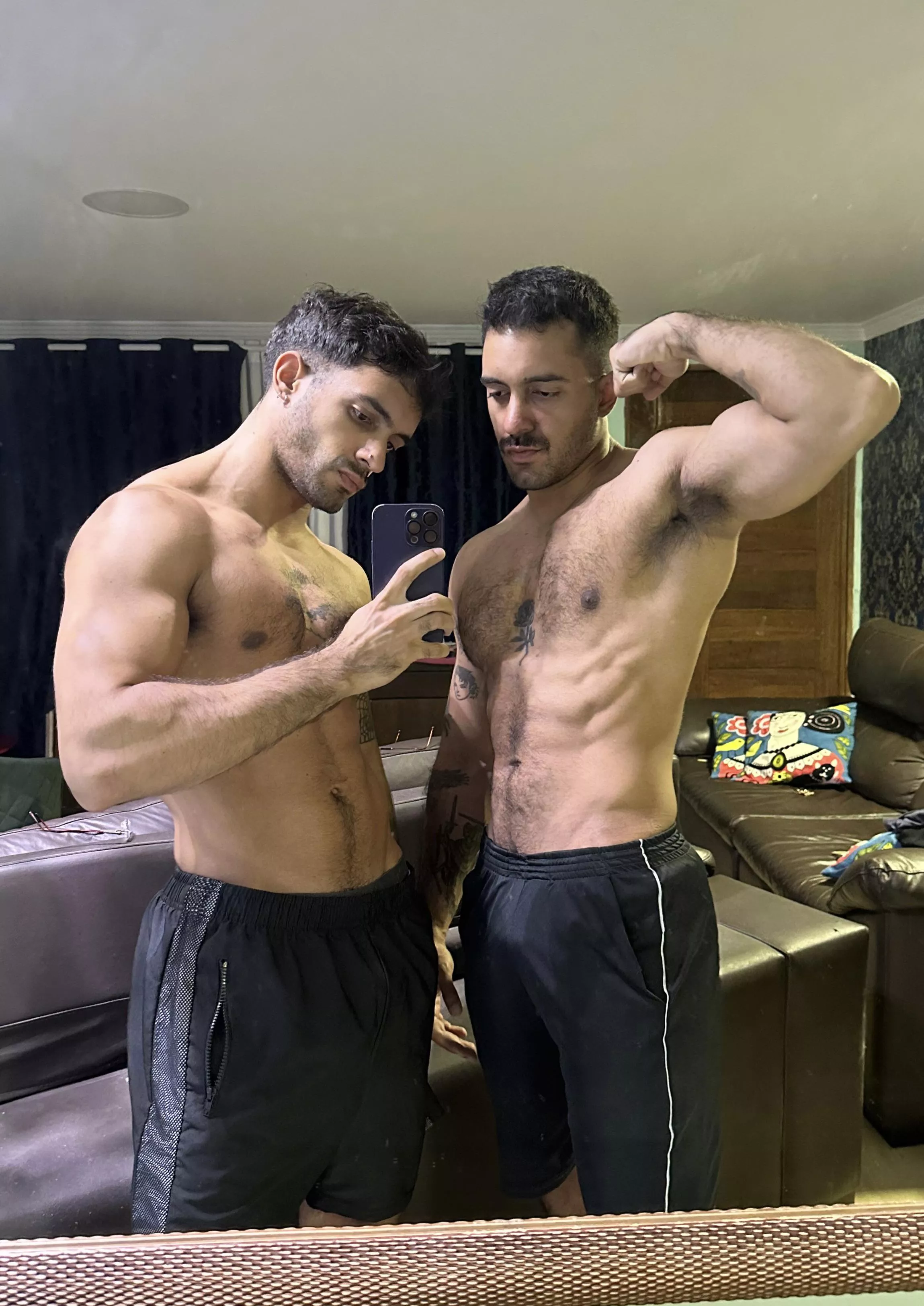 Post workout with my twin brother 💪🏾 posted by settimiopapi