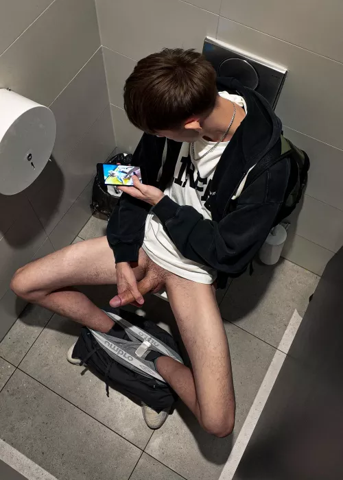 POV: during a break between classes, you heard strange sounds from the stall next to you and decided to take a peek. 👀 by xnickinheat