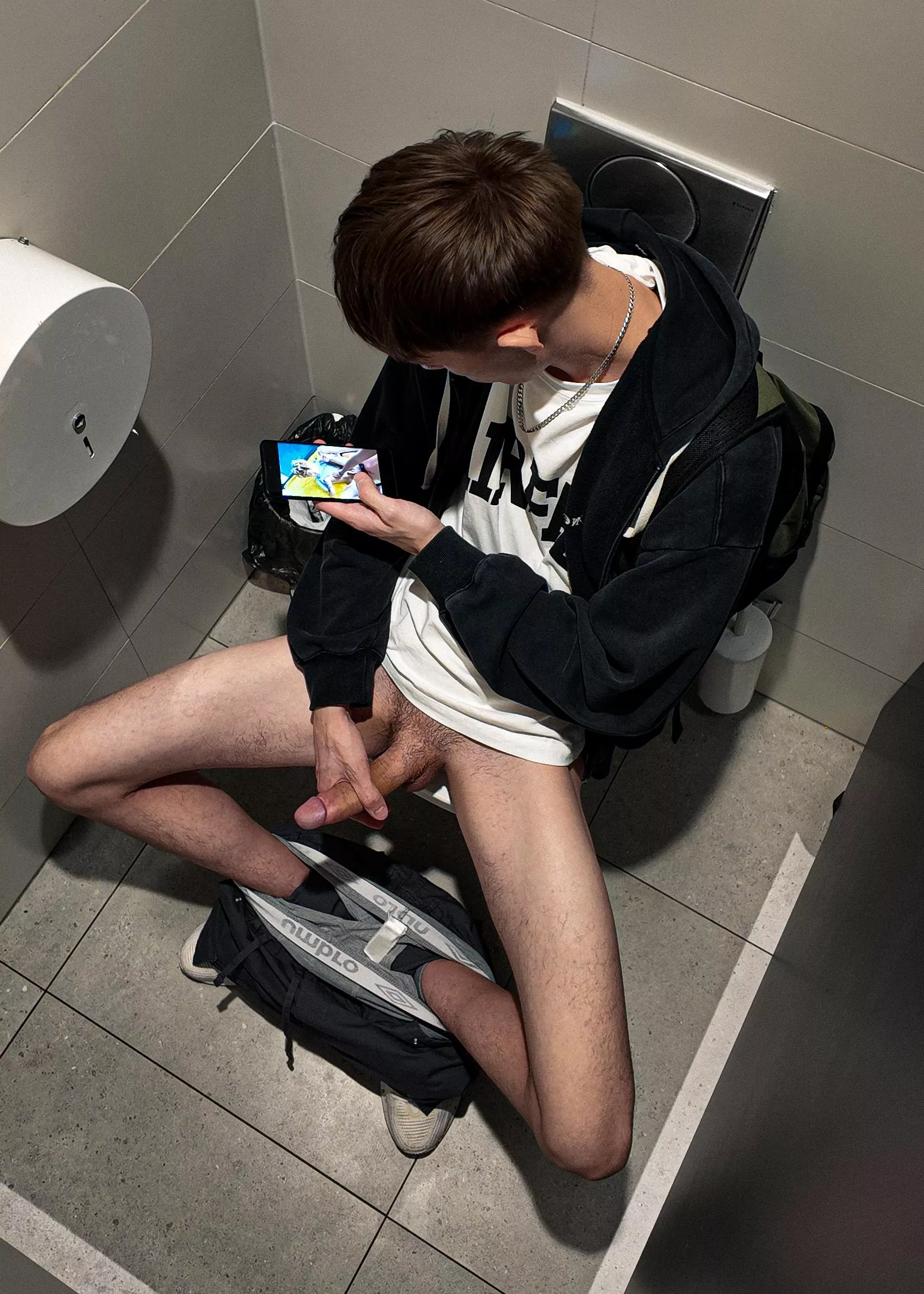 POV: during a break between classes, you heard strange sounds from the stall next to you and decided to take a peek. 👀 posted by xnickinheat