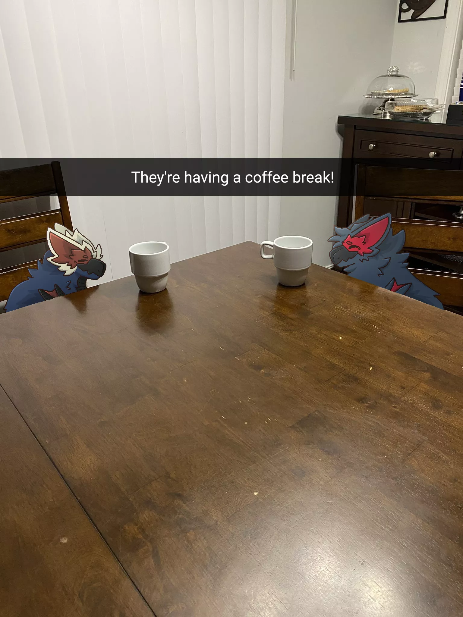 These cugas are having a coffee break!! posted by Used_Dimension1555