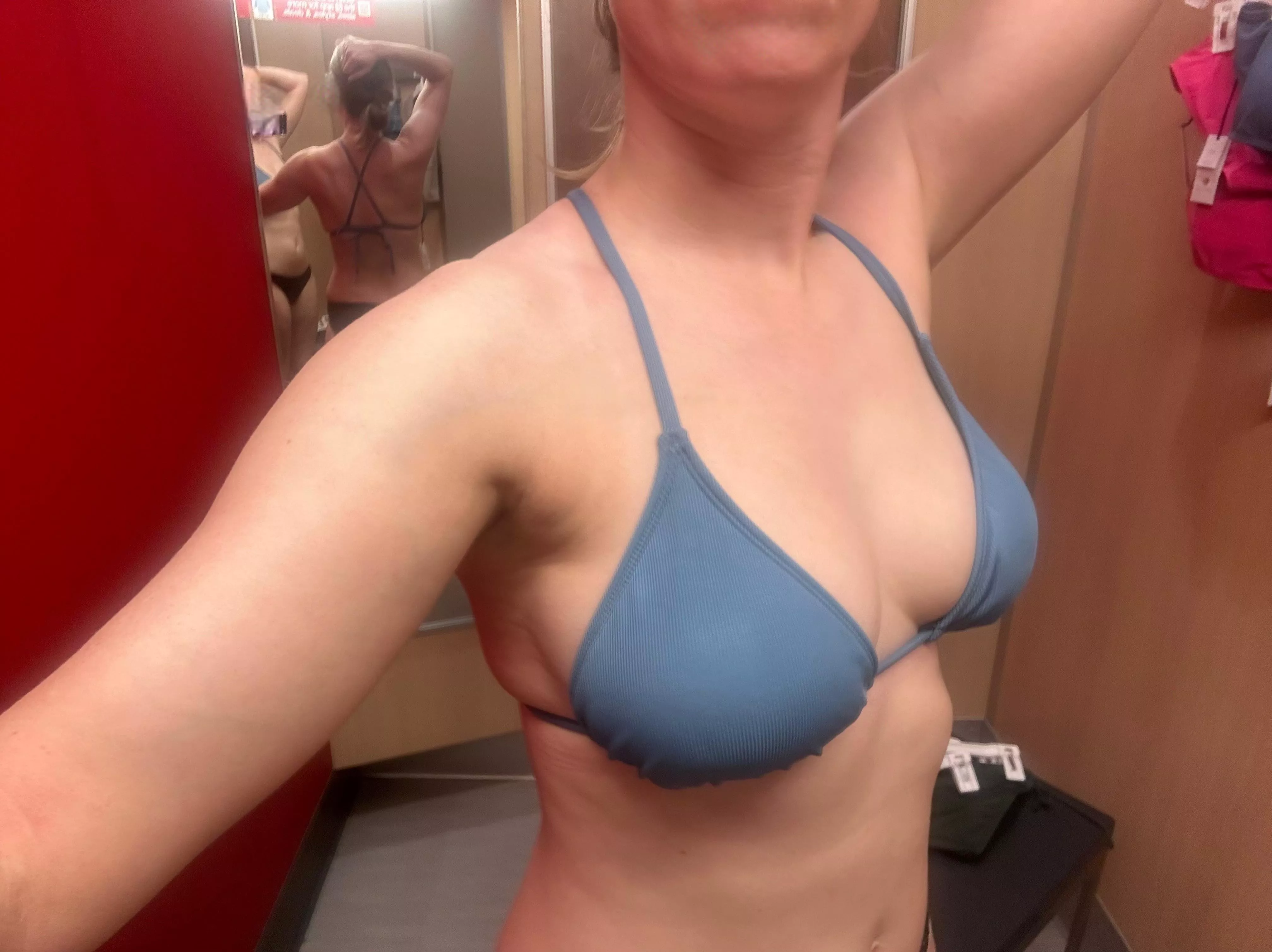 Bikini tryouts today! 🩵  posted by BZNHotwife