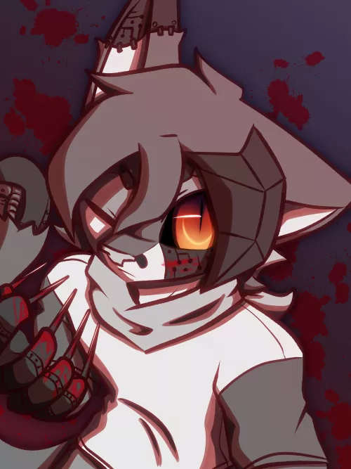 [For Hire][TW: Blood] PsychoTober 4 (Art and Bromine (c) Me) by CrazyMeliMelo