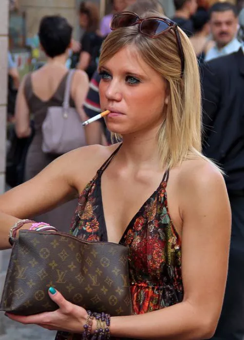 Smoking woman by smokingandaesthetics