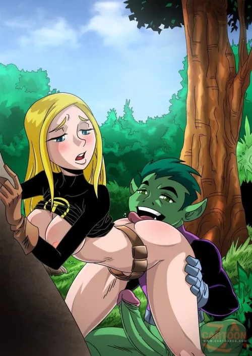 Beastboy and Terra (sauceno) by captain_chigma12