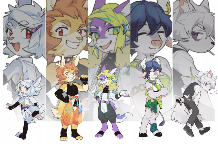 Going blindly into this dating sim, whose route are you trying first based on preference? (art by me) by ContaneShoko