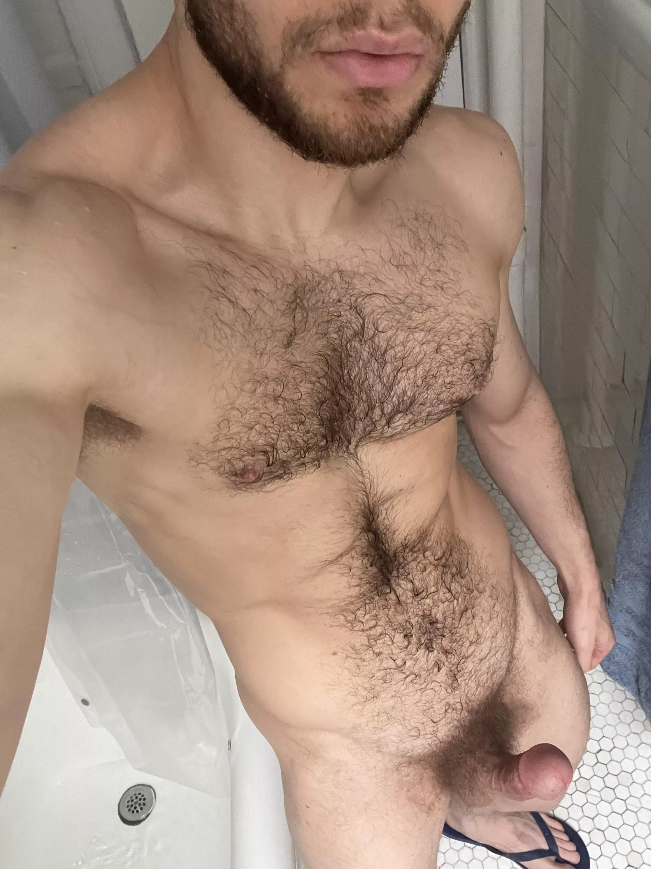 Me and the hairy boner before our shower  posted by deoctubre