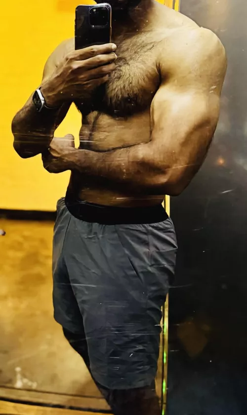 Post workout!! Sorry for the dirty mirror by batman_alfred