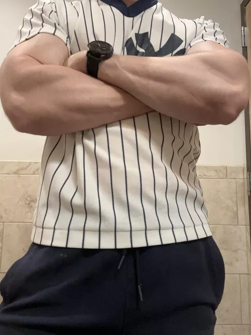 Pretending to have hot baseball player forearms  by sirmixnowandthen