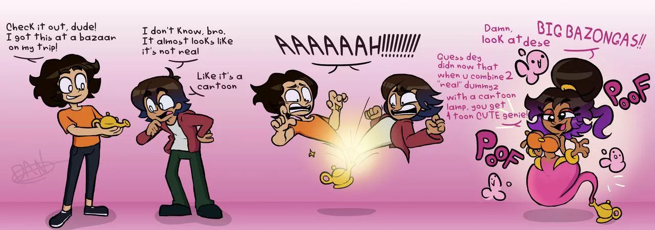 2 Guys to 1 Genie (TG, ID, RC, Fusion, Toonification) posted by CheesecakeMost8739