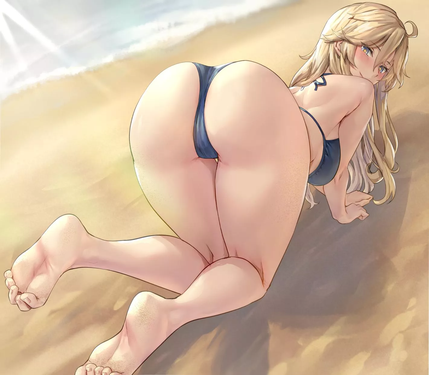 Beach Butt Iowa (Kokuzou) [KanColle] posted by llamanatee