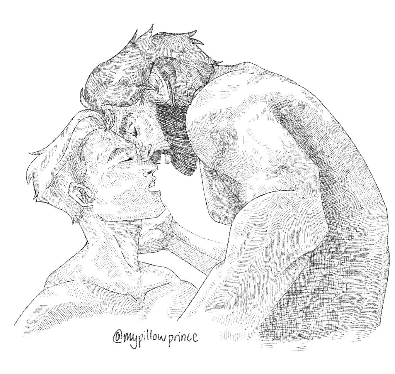 Butchlander being sweet 💕 [the boys] (art by me)  posted by mypillowprincee