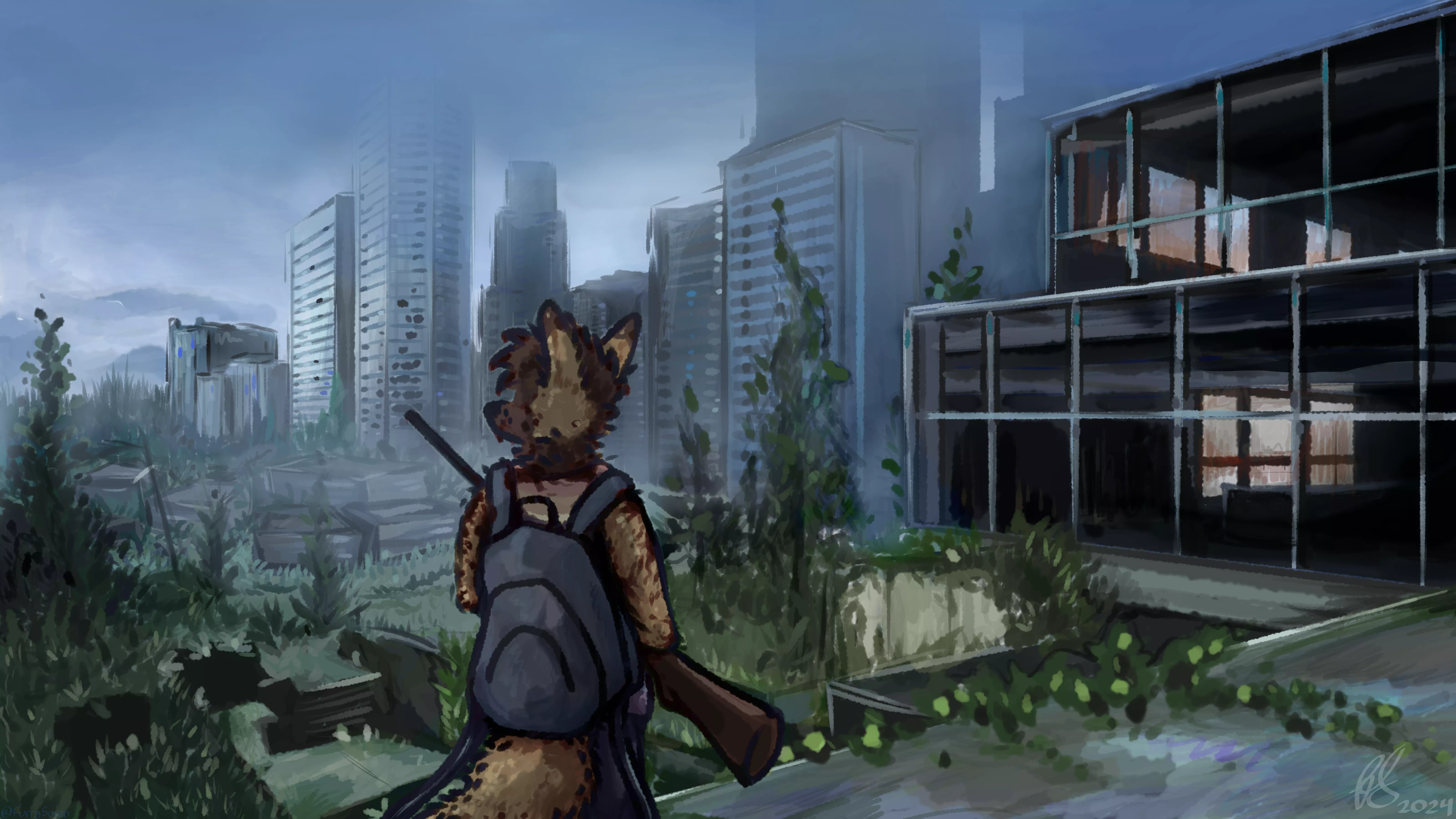 I drew a scene from The Last of Us [bsky: @furrysoren] posted by FurrySoren