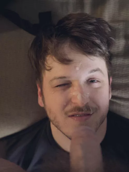 My favorite facial after choking on a thick cock by Additional_Bit659