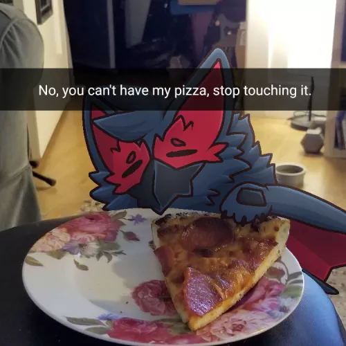Nargacuga won't stop trying to eat my pizza  by Used_Dimension1555