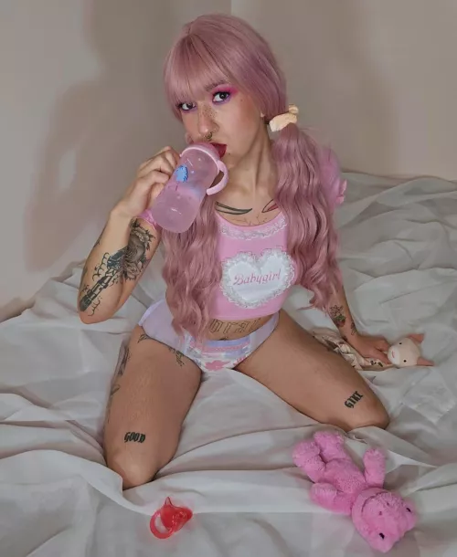 This wawa tastes a bit funny Daddy  by BrattyGothPet