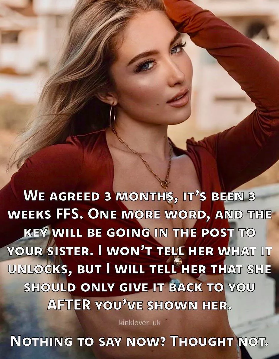 Will the threat make you behave, or does that scenario actually excite you?  posted by kinklover_uk