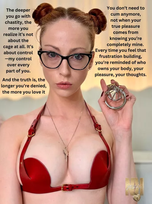You are Mine, and you will learn to love it if you don't already! 🔒 Chastity Caption by FemDom POV Goddess Nikki Kit by GoddessNikkiKit