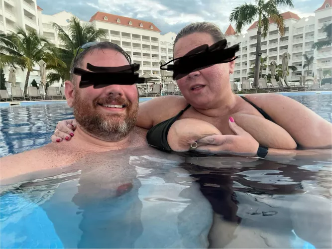 At the resort pool. Would any couples join us? by TnA1984