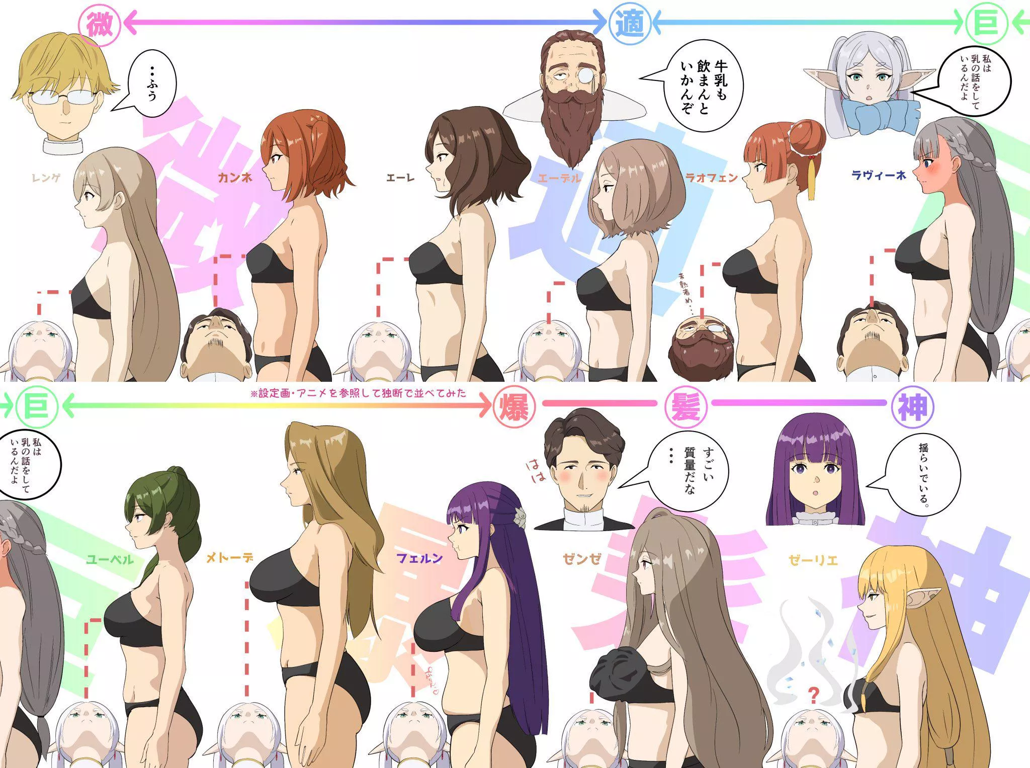 Boobs size comparison posted by Shiro3099