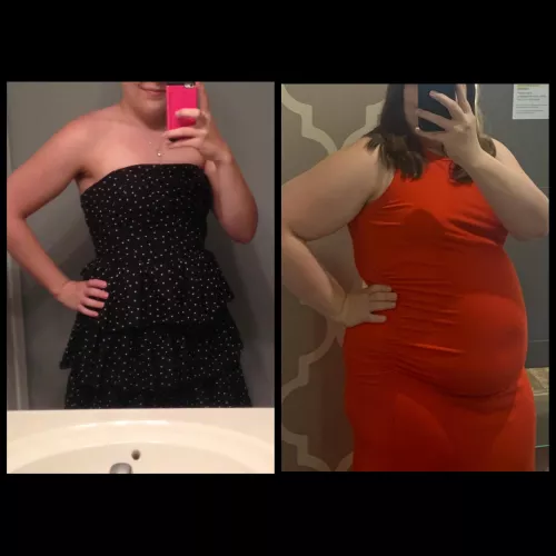 Dresses fit a little different now compared to 90 pounds ago 😏 by PiggyPolly