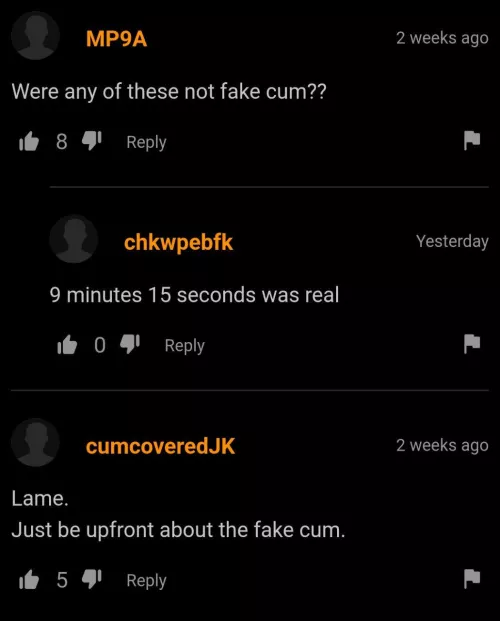 Fake cum by IDontKnowSorrym8