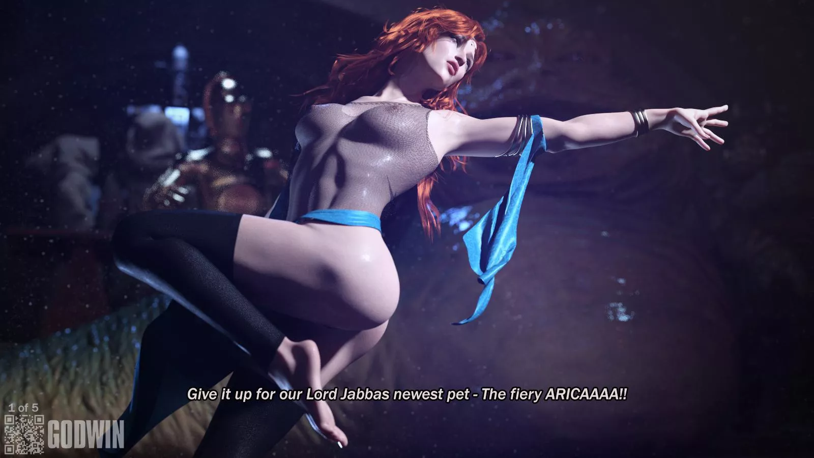 Mara Jade at Jabbas (Godwin) posted by NeroXLIV