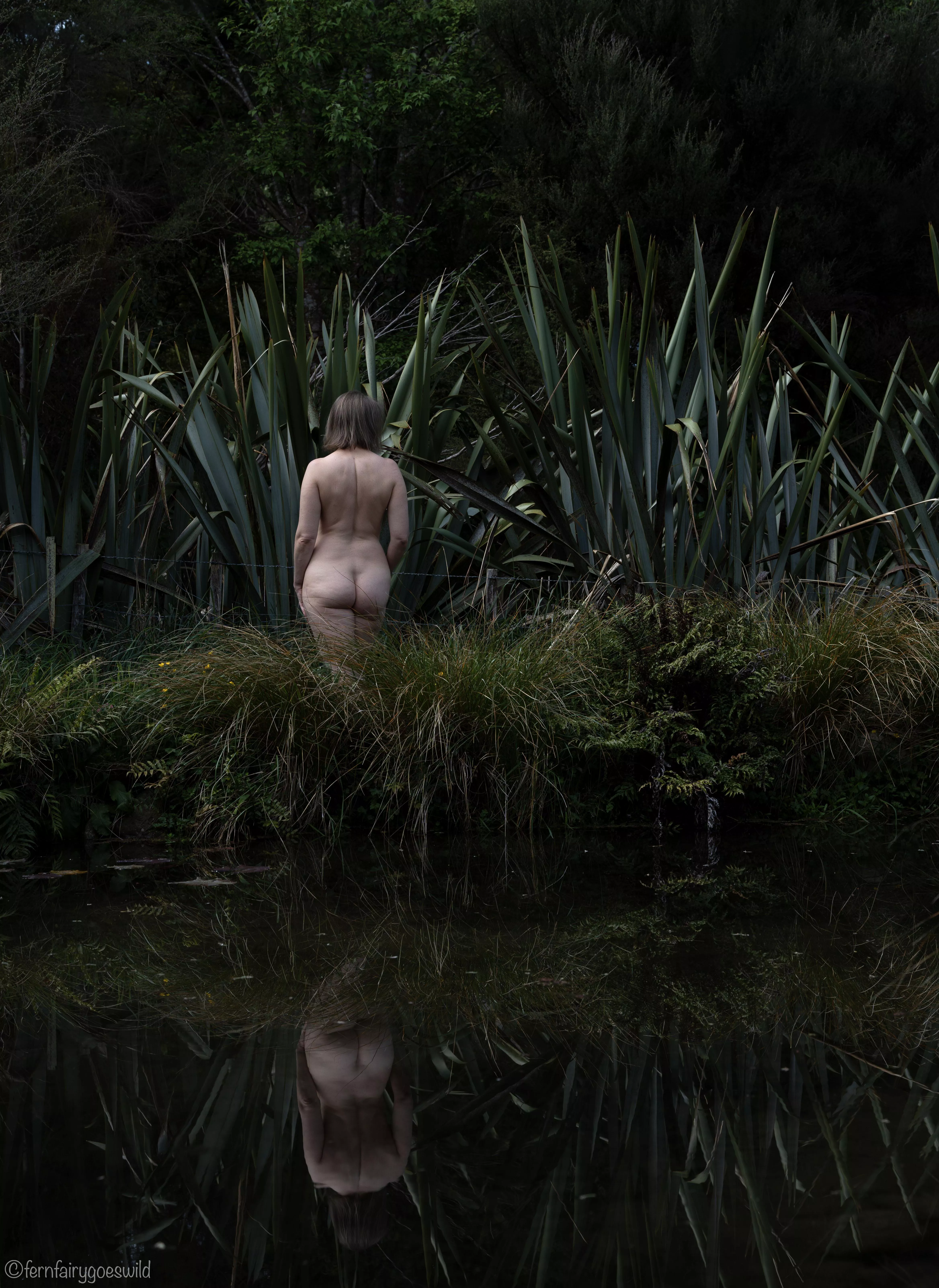 Nude reflections by the pond (self portrait) posted by Fernfairygoeswild