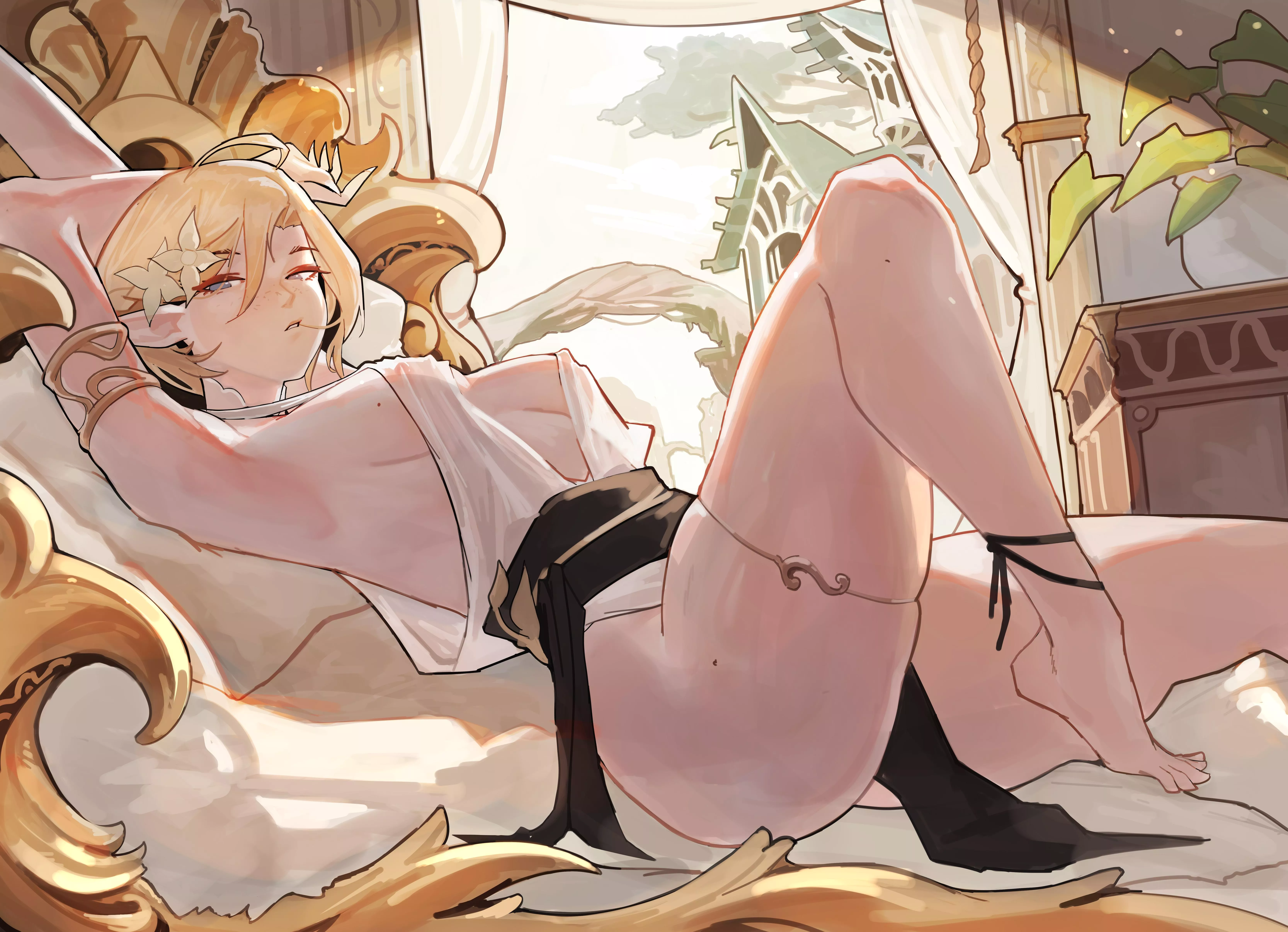 [OC] [FOR HIRE] Elven character commission by me  posted by hanamialix