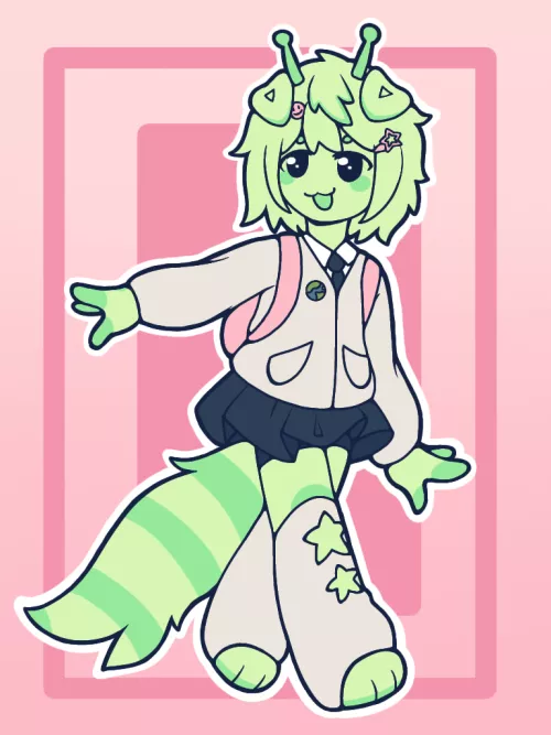 Chibi full body commission example! by RachelDragon123