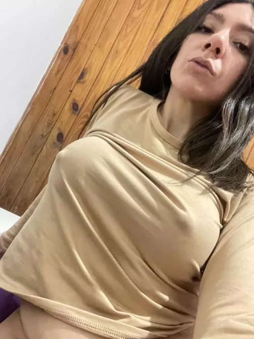 Early morning look with hard pokies on by Queendaisy02